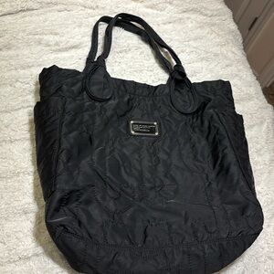 MARC JACOBS BLACK QUILT TOTE BAG